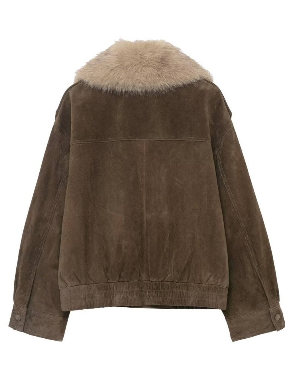 Grayish Brown Casual Women's Jacket - Picture 7 of 11